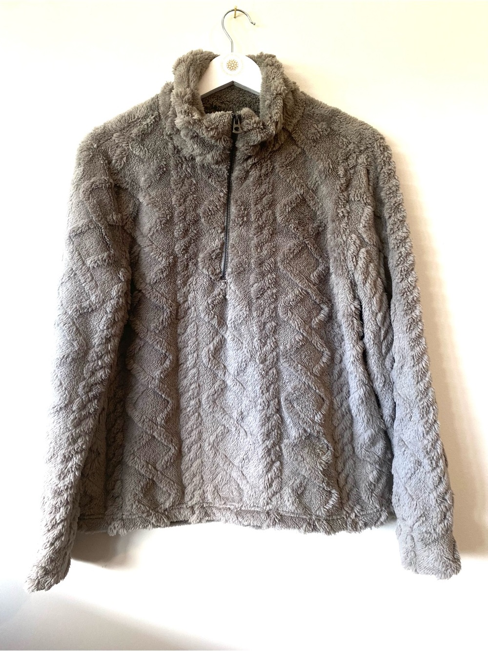 Dylan Grey True Grit NWT Chenille Half Zip Bridget Sweater